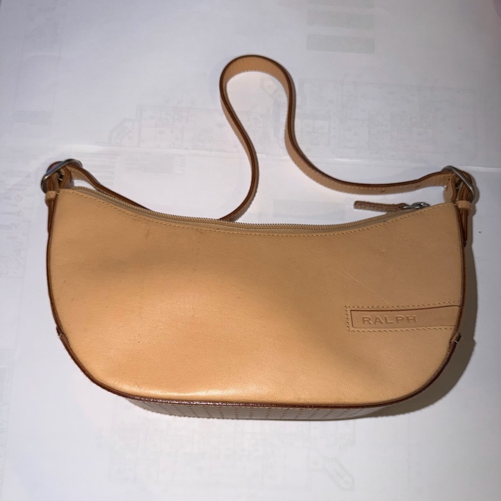 VINTAGE RALPH Ralph Lauren Beige Leather shoulder bag